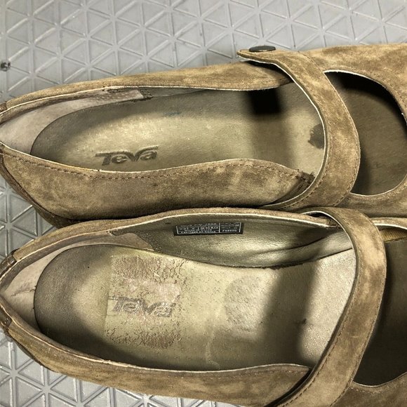TEVA Mary Jane Shoes Size 7.5 Brown Walking Casual Comfort Snap Button #4028 - Picture 6 of 11